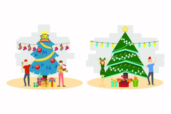 Download Christmas Fir Celebration Vector Set - Premium Resources