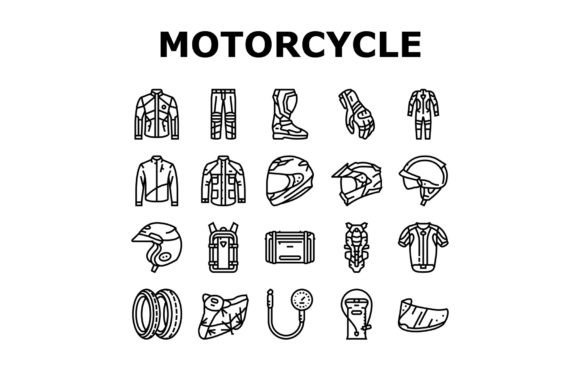 Download Motorcycle Bike Motor Sport Icons Set - Premium Resources