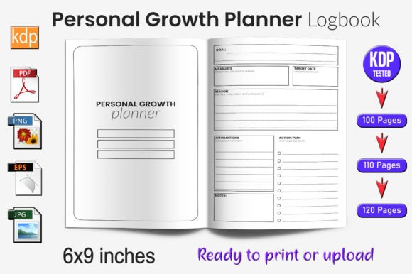 Download Personal Growth Planner Log Book | KDP I - Personal growth Collection