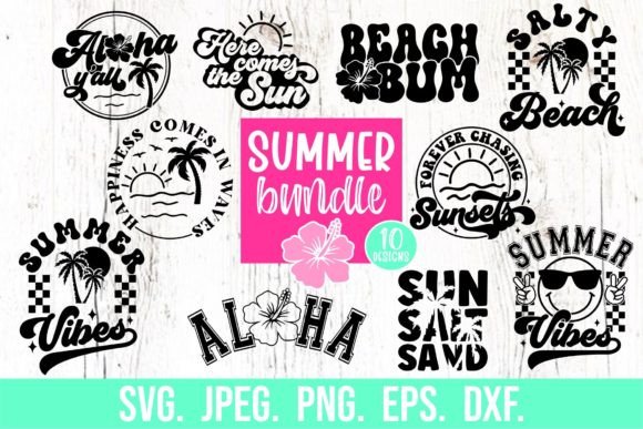 Download Retro Summer Vibes SVG Beach Bundle - Summer vibes svg Collection