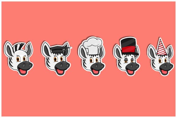 Download Head Zebra Animal Sticker Set - Animal sticker Collection