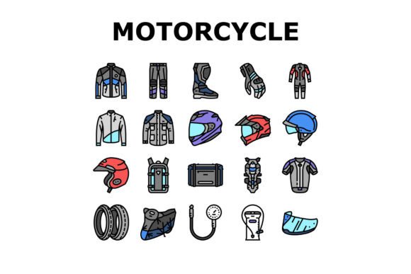 Download Motorcycle Bike Motor Sport Icons Set - Premium Resources