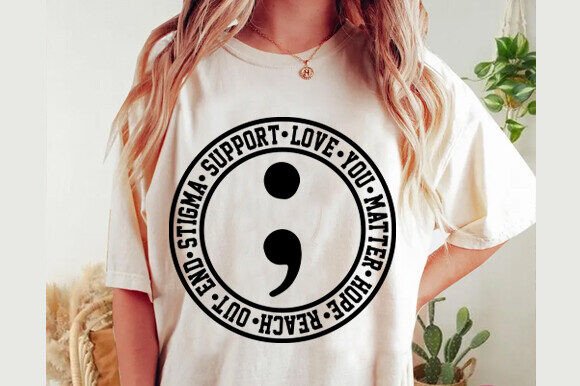 Download Semicolon Svg, Mental Health Png - Mental health png Collection