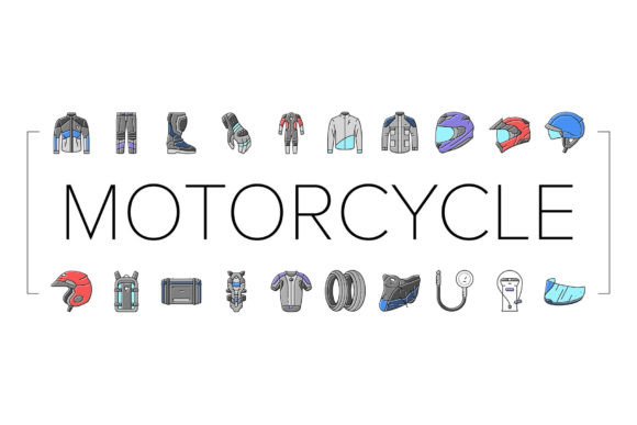 Download Motorcycle Bike Motor Sport Icons Set - Premium Resources
