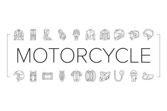 Download Motorcycle Bike Motor Sport Icons Set - Premium Resources